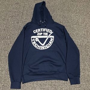 Custom Certified Ziptie Technician Hooded Sweatshirt